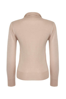 Ozel Koleksiyon Tas Merserize Gorunumlu Sal Yaka Detayl? Triko Kazak TWOAW26KZ00015 - Trendyolmilla фото 6