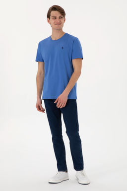 Erkek Regular Fit Bisiklet Yaka _ndigo Basic Ti__rt Sepette S_rpriz _ndirim - U.s. polo assn фото 4