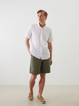 Regular Fit K?sa Kollu Poplin Erkek G?mlek