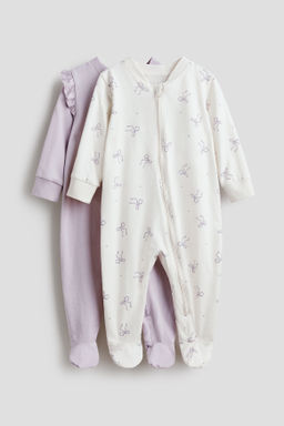 Pack de 2 pijamas enteros con cremallera