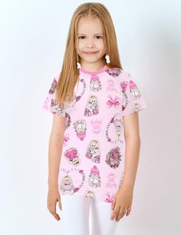 Футболка детская KETMIN HOME рис.Зайчики розовый