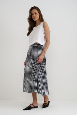 Юбка SKRT2534_BW Checkers/Черный, белый
