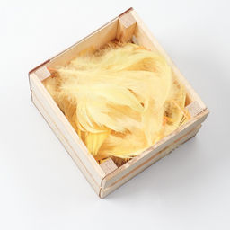 Наполнитель из перьев для шаров и подарков, золото с глиттером, 10-12см 8 г - UPAK LAND фото 3