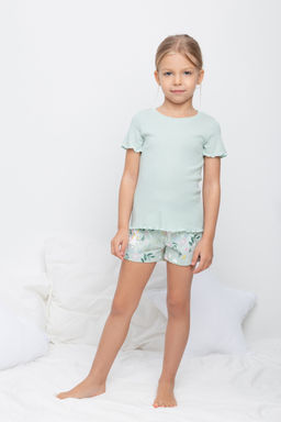 CROCKID СТОК! Пижама. Цвет: голубая дымка, единороги в цветах  фото 2