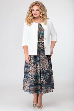 Блуза Swallow 803.2 черный+серебряный узор фото 279