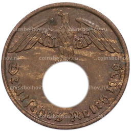 Монета 2 рейхспфеннига 1939 года J Германия