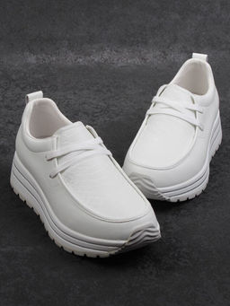 03-A1011-9 WHITE Полуботинки спортивные женские (натуральная кожа)