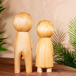 Фигурки абстракция Любовь, набор 2 шт., дерево