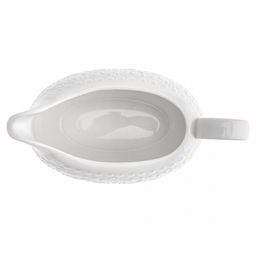 Русь Соусник фарфоровый 200мл, 7,3х15см h6,8см, белый, рельефный декор (Китай) - Домашняя мода фото 6