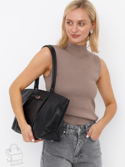 Сумка женская кожаная 1034-1MP black Polina&Eiterou  в Новосибирске