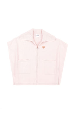 Розовое трикотажное пончо для маленьких девочек Неожиданная скидка в корзине