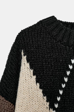 DIAMOND KNIT SWEATER - Zara фото 6