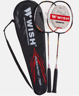 Набор для бадминтона WISH Fusiontec 799K (2 ракетки), оранжевый 1/25  фото 3