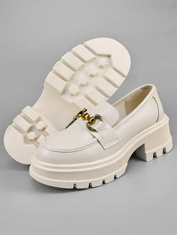 Лоферы женские/ Броги A-49MB Rice white - Piniolo фото 2