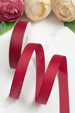 Лента репсовая 1,5 см*20 ярд "1 сорт" (SF-1347) бордовый №37