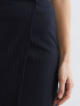 Beli Fermuarl? ?izgili Etek