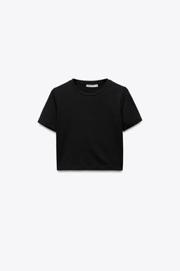 CROPPED STRETCH T-SHIRT - Zara фото 29