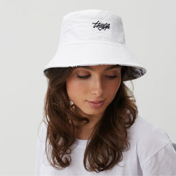 Панама двусторонняя унисекс MINAKU с надписями, белая, размер 58