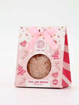 Соль для ванны, 200 гр, аромат сладкая вата, URAL LAB