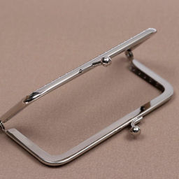 Цена за 2 шт. Фермуар пришивной «Прямоугольник», 10 см, цвет серебряный