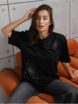 Футболка Иней черный женская - София фото 2