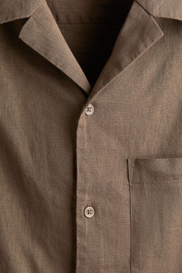Camisa en mezcla de lino Regular Fit - H&m фото 6