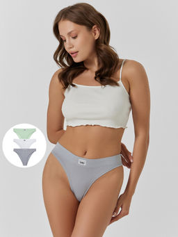 Цена за 2 штуки! Трусы слипы женские в наборе, 3 шт