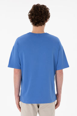 Erkek Oversize Fit Bisiklet Yaka _ndigo Ti__rt Sepette S_rpriz _ndirim - U.s. polo assn фото 6