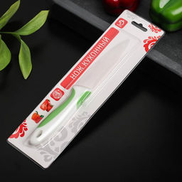 Нож керамический Доляна «Умелец», лезвие 10 см, зелёный