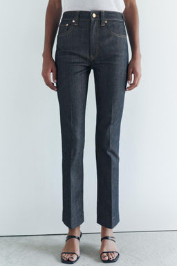 ZW COLLECTION BOOTCUT HIGH-WAIST CROPPED JEANS - Zara фото 6