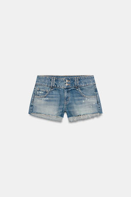 SHORTS MINI DENIM TRF TACHAS / ?ndigo - Zara фото 6