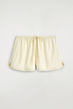 SHORTS DE POPELINA DE ALGOD?N CON AJUSTE DE CORD?N