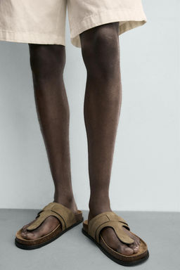 SANDALIA PIEL / Gris Topo - Zara фото 3