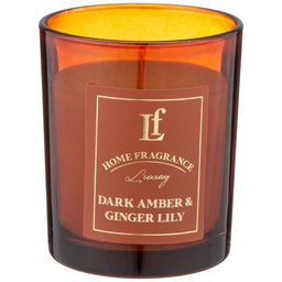 СВЕЧА АРОМАТИЗИРОВАННАЯ В СТАКАНЕ DARK AMBER & GINGER LILY 6*7,5 СМ - Lefard фото 3