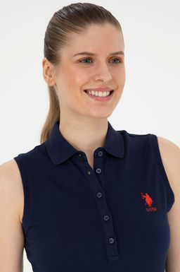 Kad_n Lacivert Polo Yaka _rme Elbise