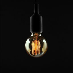 Лампа накаливания винтажная «Шар», G80, 60 Вт, Е27, 230 В, 120×80 мм, теплый белый