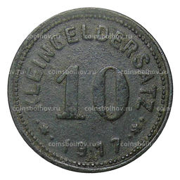 Монета 10 пфеннигов 1917 года Германия  Нотгельд Айслебен