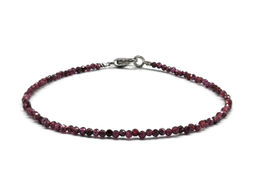 Браслет из фианитов шарик гр.2мм цв.графит, 16,5см - Радуга камня фото 3