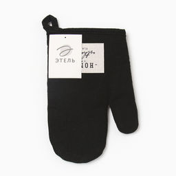 Варежка Этель «HOME», цвет чёрный, 26×16 см, 50%хл, 50%лен