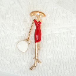 Брошь Дама / 2628-1 /уп 24/ - ГалеонТрейд фото 4