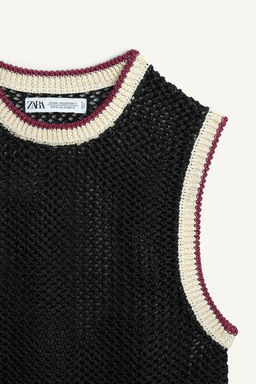 TEXTURED KNIT WAISTCOAT - LIMITED EDITION - Zara фото 6