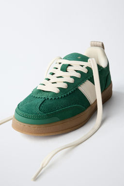 LEATHER DETAIL PLIMSOLLS - Zara фото 3
