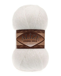 Ангора голд сим (Angora gold sim) пряжа Alize 20%шерсть 5%метанит 75%акрил 5х100г/500м фото 20