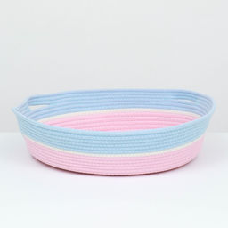 Экологичный лежак для животных, 50 х 50 х 12 см,вес до 25 кг, розово-голубой - Пижон фото 2