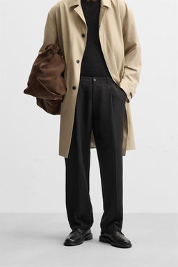 STRAIGHT-LEG PLEATED TROUSERS - Zara фото 2