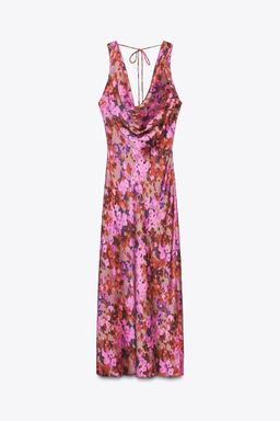 FLORAL PRINT MIDI DRESS - Zara фото 7