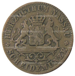 1 крейцер 1859 года Германские государства Нассау