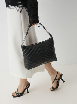 Женская сумка на плечо ARMANI EXCHANGE VICTORIA Артикул 4212366, черный фото 2