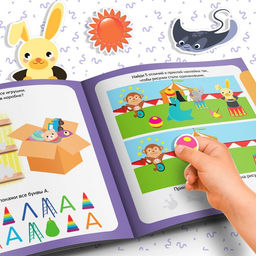 Книжки с наклейками «IQ занималки», набор 6 шт. по 12 стр.