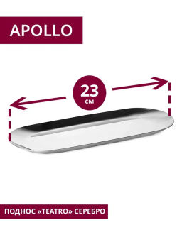 Поднос сталь APOLLO "Teatro" цвет: серебро